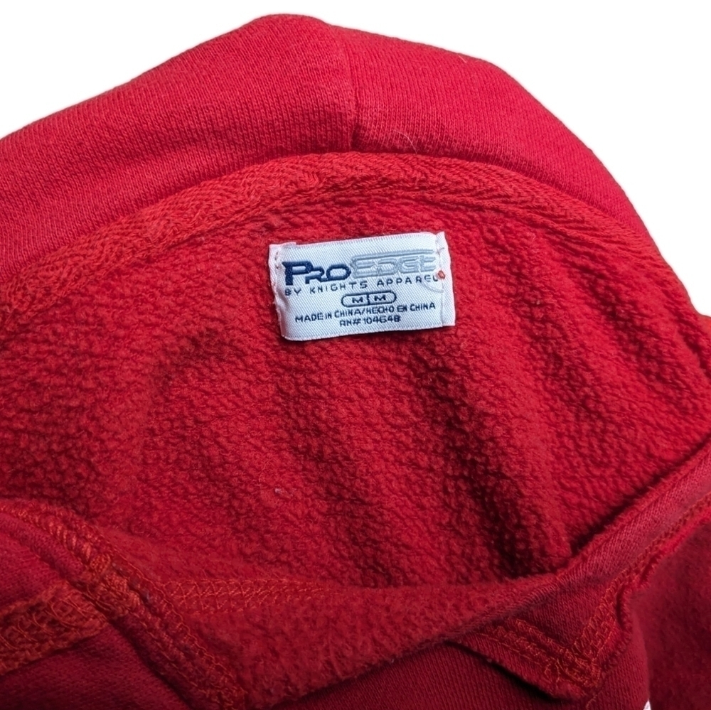 Ohio State Hoodie Vibrant Red OSU Pocket V Neck Drawstring Hooded Sweatshirt Fun - Picture 3 of 7